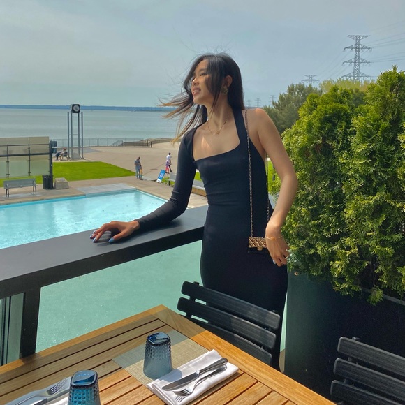 Cut Out Black Maxi Dress - Picture 3 of 6